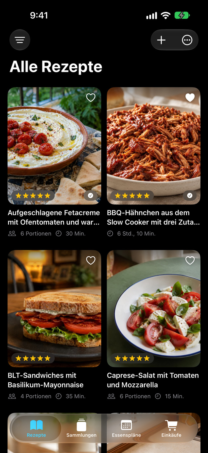 Deine persönliche Rezeptsammlung, liebevoll präsentiert.