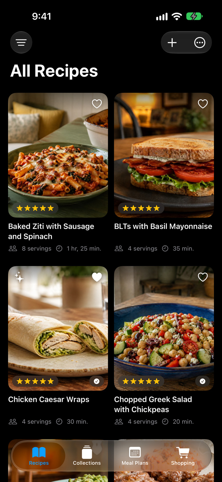 A personal library of recipes, presented with care.