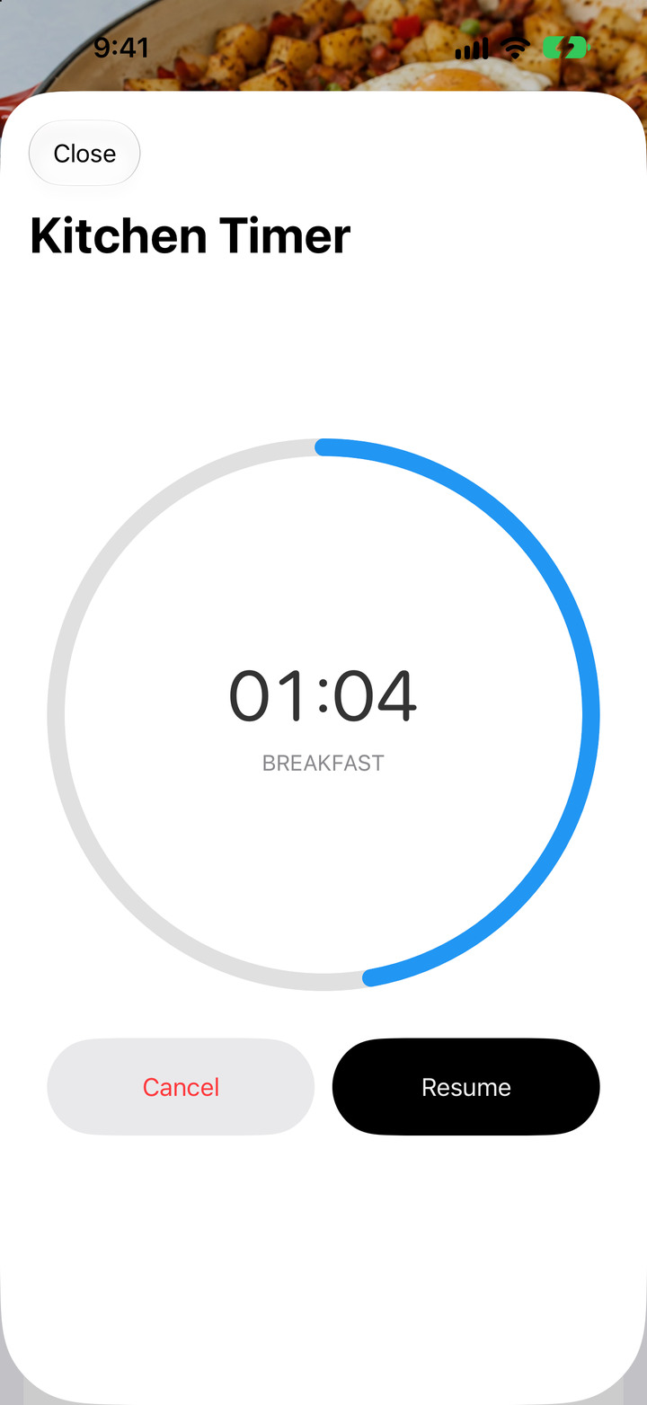 Cook Mode gives each step room to breathe.