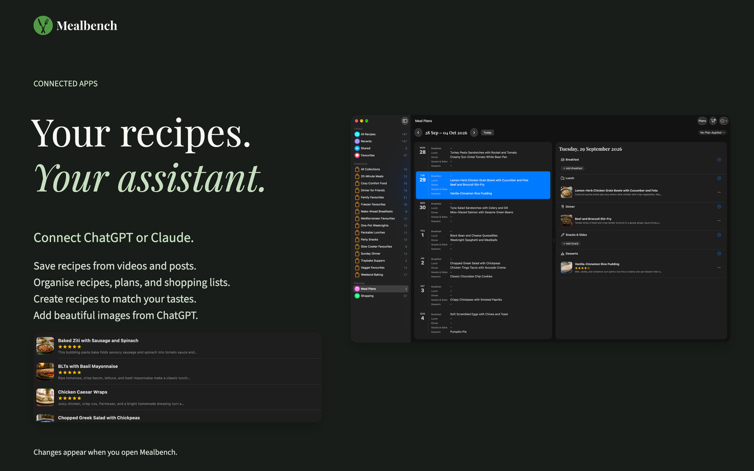 Your recipes. Your assistant.
