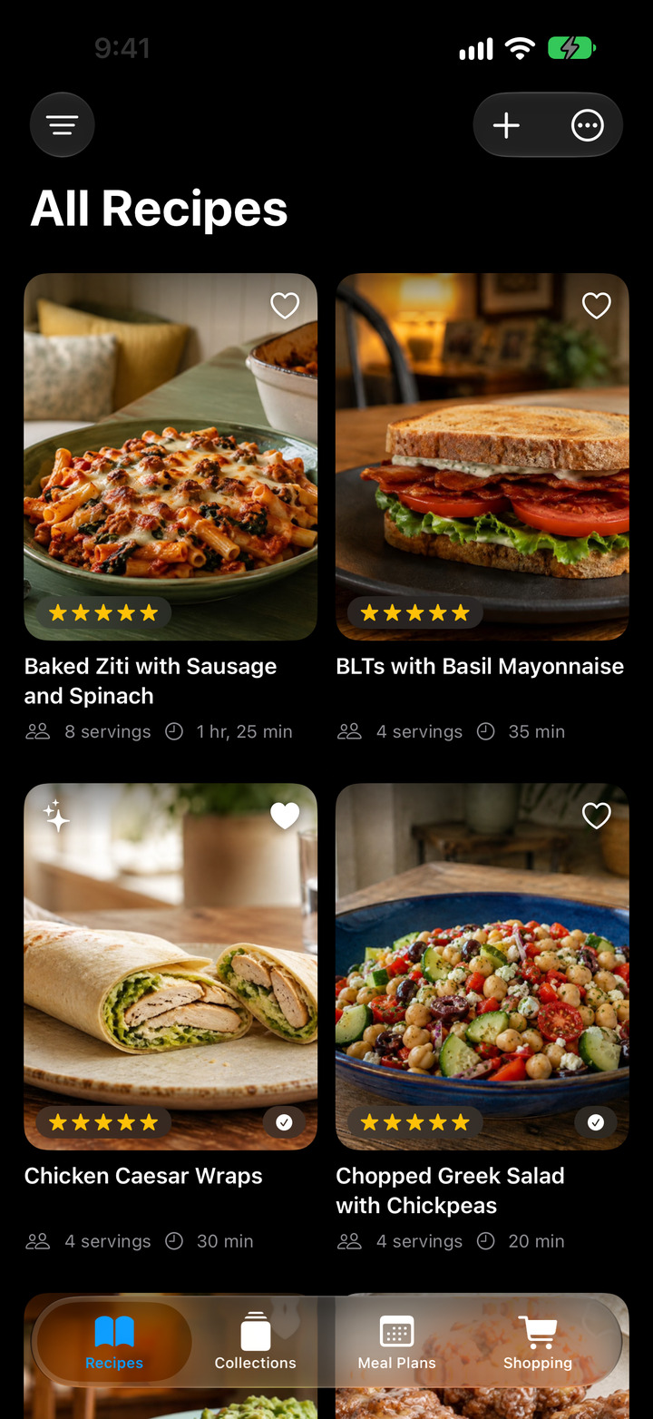 A personal library of recipes, presented with care.