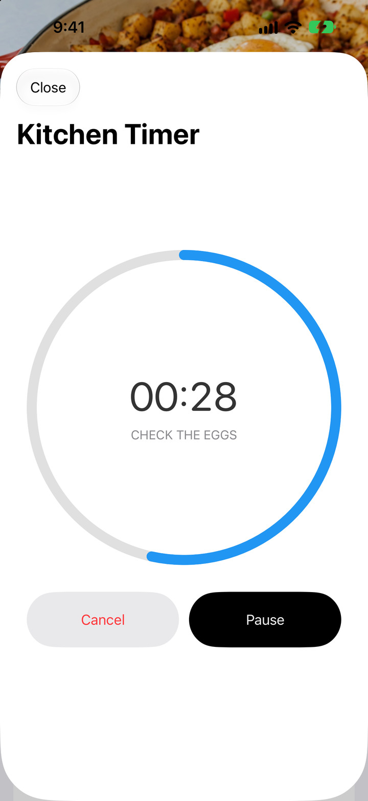 Cook Mode gives each step room to breathe.