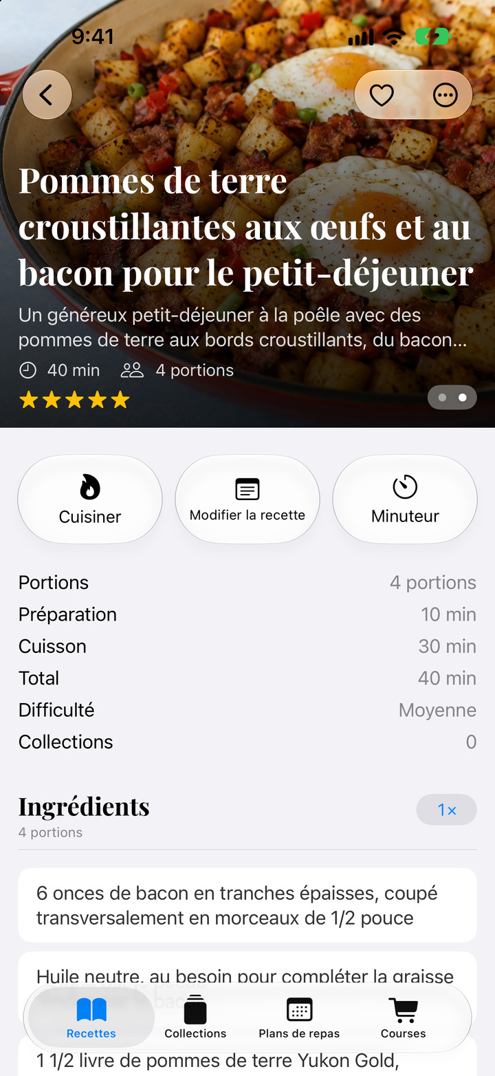Parcourez les photos et adaptez les portions.