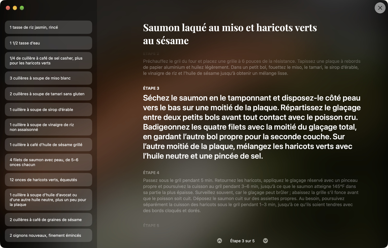 En mode Cuisine, chaque étape a la place qu’il lui faut.