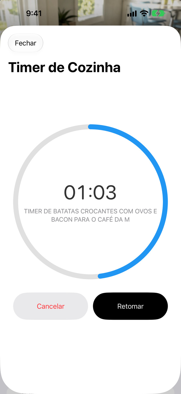 No Modo Cozinhar, cada etapa ganha espaço.